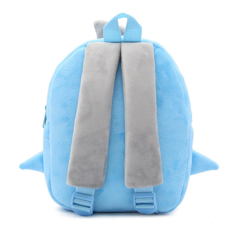 Plush Kids Backpack, Shark Animal Design, Soft Lightweight School Bag for Toddlers and Preschool Kids - Image 5