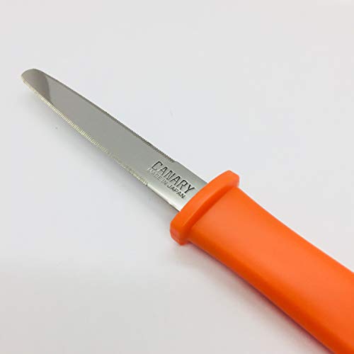 CANARY Cardboard Cutter with Safe Cover, Safety Box Cutter Box Opener Tool, Serrated Japanese Stainless Steel Blade, Orange, Made in JAPAN - Image 3