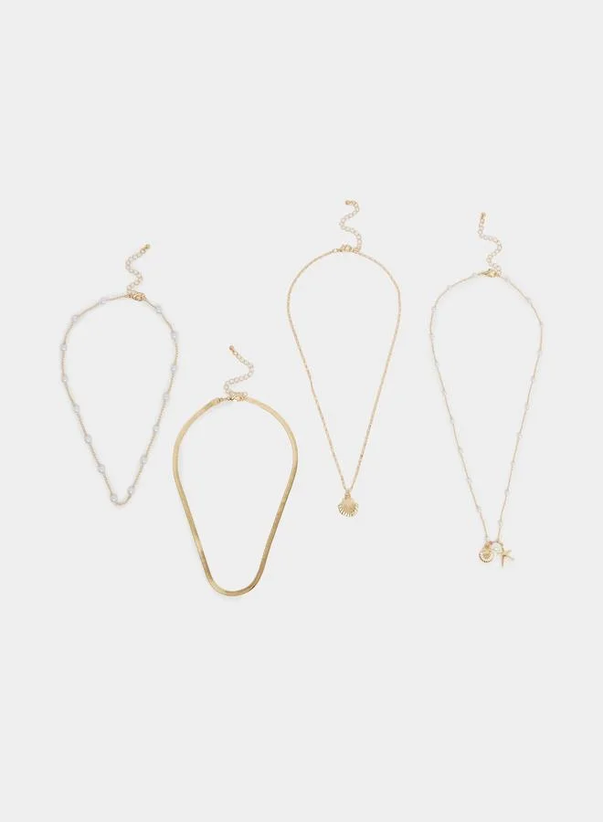 Styli Set of 4 - Assorted Chain Necklace