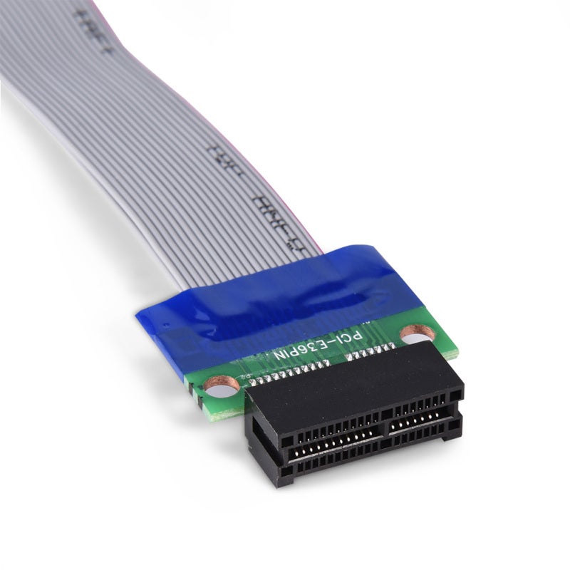 كابل PCI-E ذكور إلى أنثى كابل شريط مرن - امتداد أجهزة PCI-E عالي الجودة مطلي بالقصدير بدون برنامج تشغيل سهلة التركيب لامتداد فتحة خوادم 1U و 2U لوحة الأم للحاويات الصغيرة - Image 3