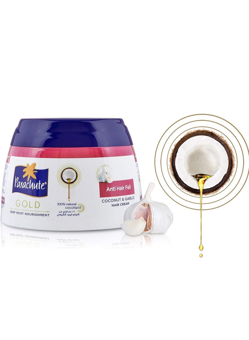 Parachute Gold Anti Hair Fall Coconut & Garlic Cream 210ml - Image 3
