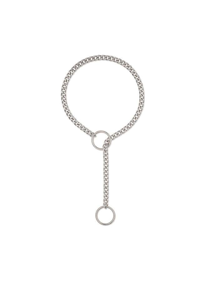 NIBEMINENT Type Wide Y Ring Slide Chain Necklace Handmade Punk Cuban 
