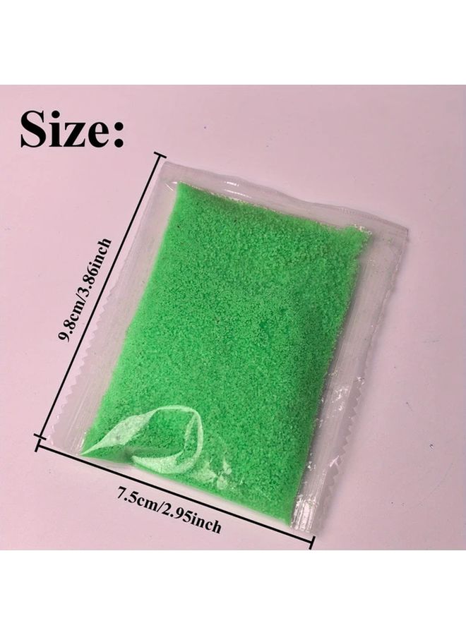 Green Non Wet Reusable Magic Sand Set For Kids Sensory DIY Water Play Toy - Image 2