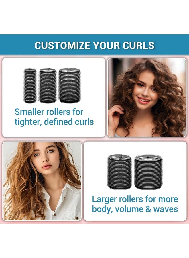 أوداب مجموعة بكرات شعر مكونة من 56 قطعة لمظهر الشعر الطويل، 30 بكرة شعر بخمسة أحجام مع 24 مشبك شعر وحقيبة تخزين للشعر الطويل المتوسط والقصير - Image 4