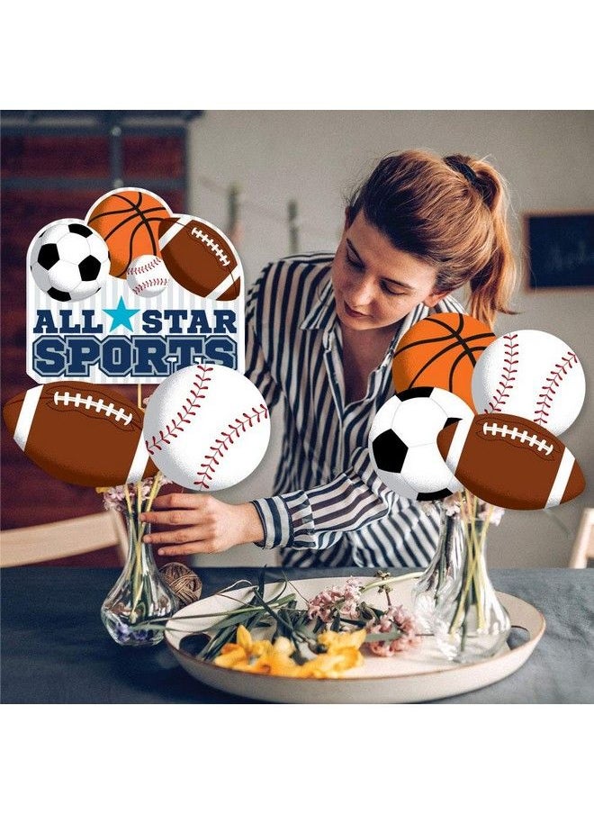 Big Dot of Happiness Go Fight Win Sports Baby Shower Or Birthday Party Centerpiece Sticks Showstopper Table Toppers 35 Pieces  - Image 4