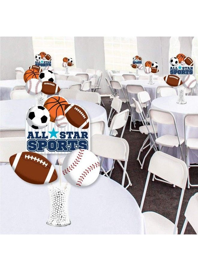 Big Dot of Happiness Go Fight Win Sports Baby Shower Or Birthday Party Centerpiece Sticks Showstopper Table Toppers 35 Pieces  - Image 3
