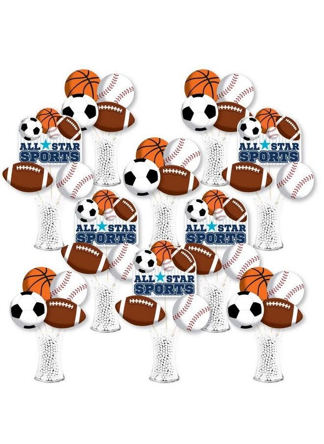 Big Dot of Happiness Go Fight Win Sports Baby Shower Or Birthday Party Centerpiece Sticks Showstopper Table Toppers 35 Pieces  - Image 2
