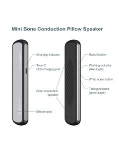 Y&D Pillow Speaker Bone Conduction Stereo, Mini Portable Bluetooth Sleep Speaker, Insomnia White Noise Machine, for Deep Sleeping, Side Sleepers (Black)  - Image 3
