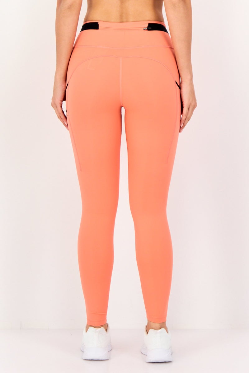 Nike Women Dri-Fit Running Leggings, Coral - Image 2