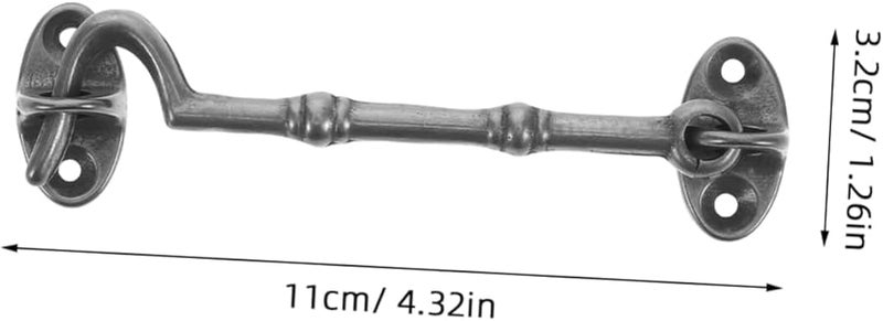 مزلاج خطاف نحاسي بتصميم كلاسيكي لخزانة باب منزلق مع براغي - Image 3