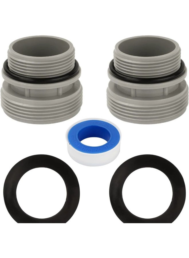 Generic - Intex Pool Filter Pump Hose Adapter 40mm Sand Pump Connector 4560 Conversion Kit-Color:4560 Connector (2 Pieces + 1 Raw Material Tape) - Image 1