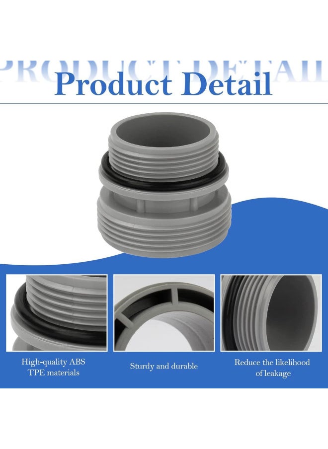 Generic - Intex Pool Filter Pump Hose Adapter 40mm Sand Pump Connector 4560 Conversion Kit-Color:4560 Connector (2 Pieces + 1 Raw Material Tape) - Image 1
