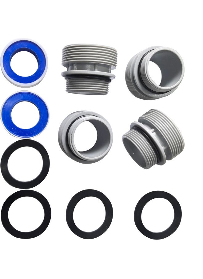 Generic - Intex Pool Filter Pump Hose Adapter 40mm Sand Pump Connector 4560 Conversion Kit-Color:4560 Connector (2 Pieces + 1 Raw Material Tape) - Image 1