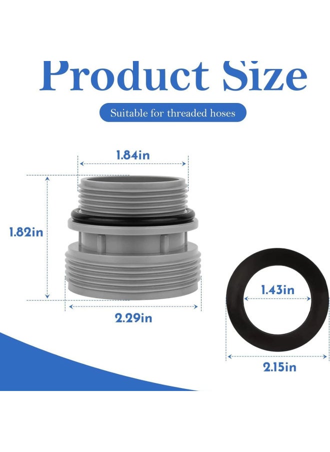 Generic - Intex Pool Filter Pump Hose Adapter 40mm Sand Pump Connector 4560 Conversion Kit-Color:4560 Connector (2 Pieces + 1 Raw Material Tape) - Image 1