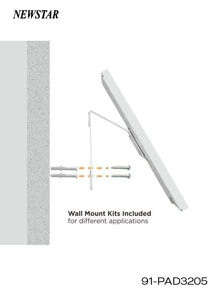 Newstar Countertop/Wall Mount Tablet Kiosk Stand for 9.7”–10.5” iPad, iPad Air, iPad Pro, and 10.1” Samsung Galaxy Tab A (2019) | Lockable Steel Enclosure | Rotatable | Cable Management | White - Image 4