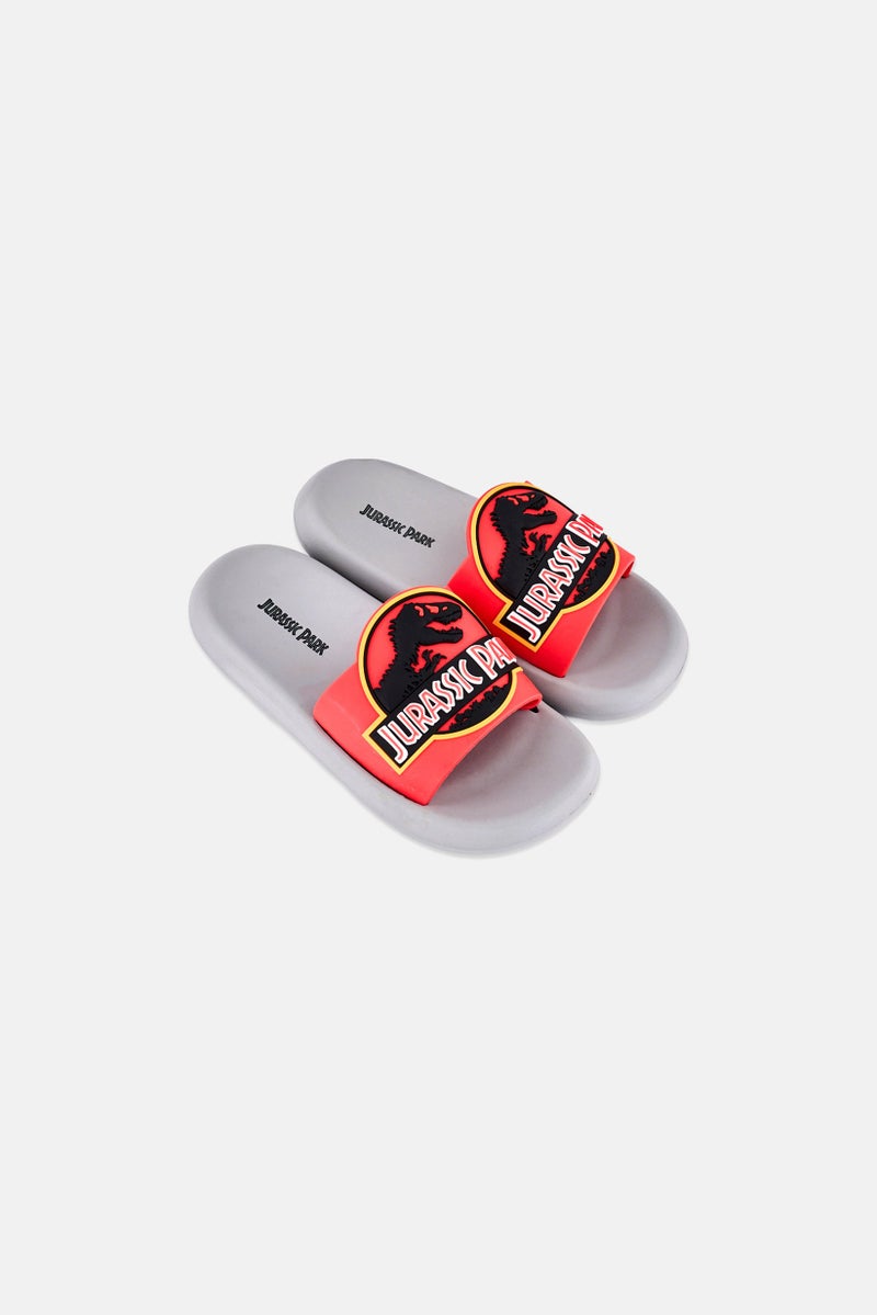 Jurassic Park Toddlers Boy Slip On Slides, Multicolor - Image 2