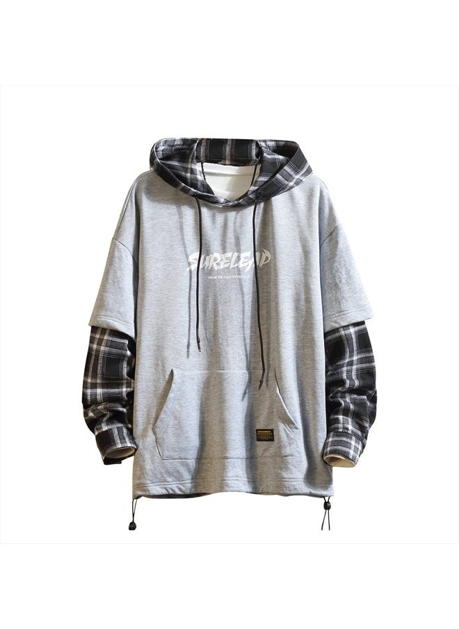 GURUNVANI - Japan Style Patchwork Hoodies Men Characters Streetwear Hoodie Men Sweatshirt Large - Image 1