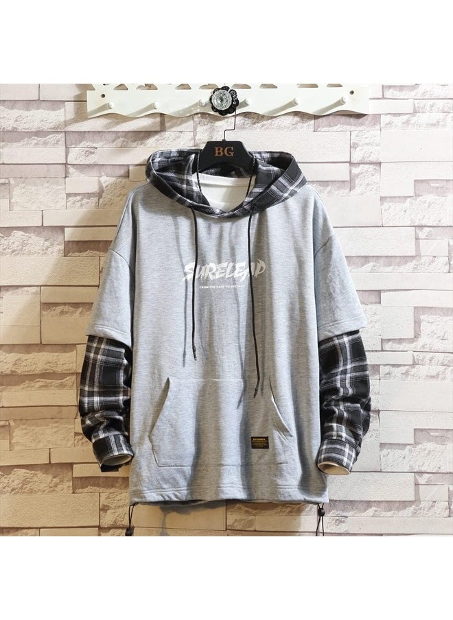 GURUNVANI - Japan Style Patchwork Hoodies Men Characters Streetwear Hoodie Men Sweatshirt Large - Image 1