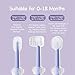 PandaEar 3 Pack Silicone Toddler Toothbrushes 0 to 18 Months Baby Tongue Cleaner UShaped ToothScrubber First Toothbrush Teething Gum Oral Cleaner - Image 4