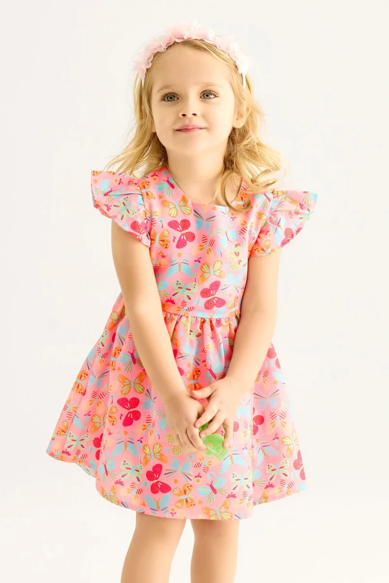 زيبكيدز Butterfly Print Dress