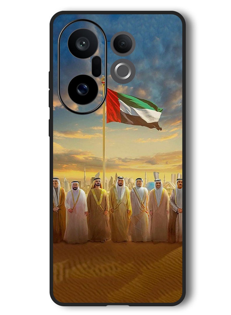 Theodor Case Compatible with Vivo X200 FE 6.31 Inch Protection Shockproof Bumper Cover Uae Flag Uae Rulers - Image 1