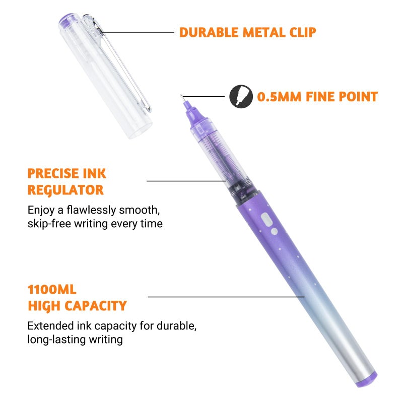 APOGO 12 Colors No Bleed Liquid Ink Pens For Journaling, 0.5mm Fine Point Bible Pens, Quick-Dry and Dispense Ink evenly, Smooth Writing Gel Pens for Bullet Journal and Taking Notes - Image 2