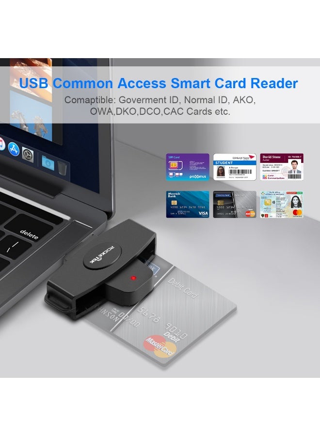 Rocketek Rocketek CSCR3 Smart CAC Card Reader Type-c Bank Tax Declaration SIM Card/IC Card ID Card Reader(Type-c)  - Image 5