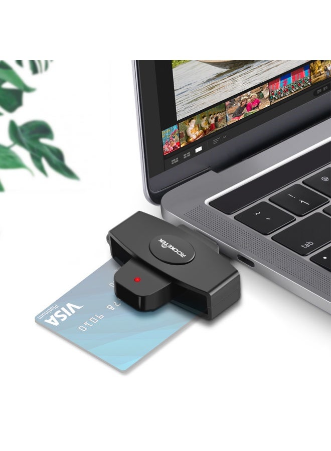 Rocketek Rocketek CSCR3 Smart CAC Card Reader Type-c Bank Tax Declaration SIM Card/IC Card ID Card Reader(Type-c)  - Image 3