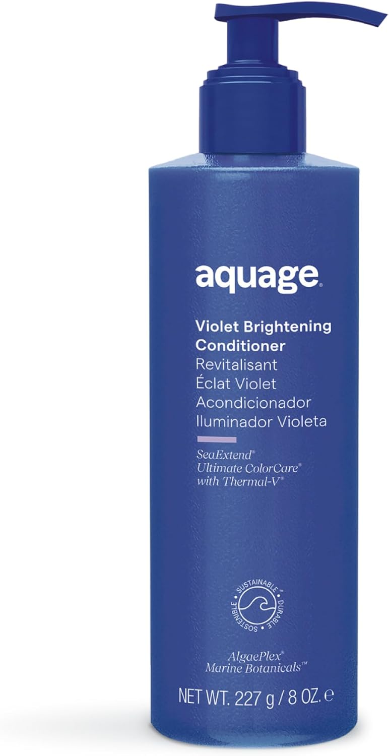 AQUAGE Violet Brightening Conditioner Boosts Shine to Brighten Blonde Nourishes Hair 8 oz - Image 1
