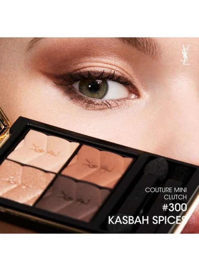 Yves Saint Laurent YSL Couture Mini Clutch Quad Eyeshadow Palette 300 Kasbah Spices – Luxury Eyeshadow Palette, Warm Matte & Shimmer Shades, Highly Pigmented, Long-Lasting & Blendable - Image 4