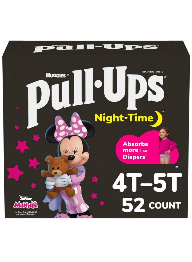 Pull-Ups Girls' Night-Time Potty Training Pants, Size 4T-5T Overnight Training Underwear (38-50 lbs), 52 Ct - Image 1