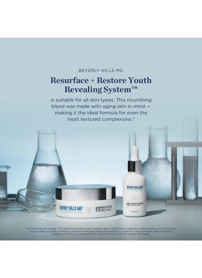 Beverly Hills MD - Beverly Hills MD Resurface + Restore Youth Revealing System “Peel” Serum - Reduce Wrinkles- Anti-Aging Exfoliation Toner for Even, Moisturized Skin- Lighten Dark Spots on Face, Neck w/Peptides - Image 1