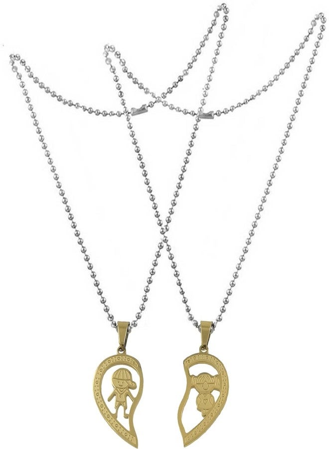 Gift Nest GiftNest Hearth Shape Girl & Boy Locket Chain For Couple Gift - Image 3