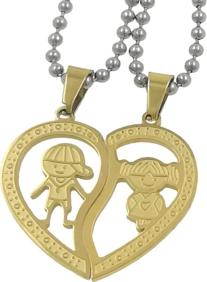 Gift Nest GiftNest Hearth Shape Girl & Boy Locket Chain For Couple Gift - Image 1