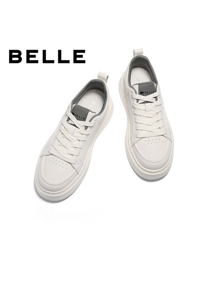 Belle Men's Thick-soled Retro White Sneakers Autumn New Sports Casual Shoes A2259cm5 White Inner Lining Size 42 - Image 3