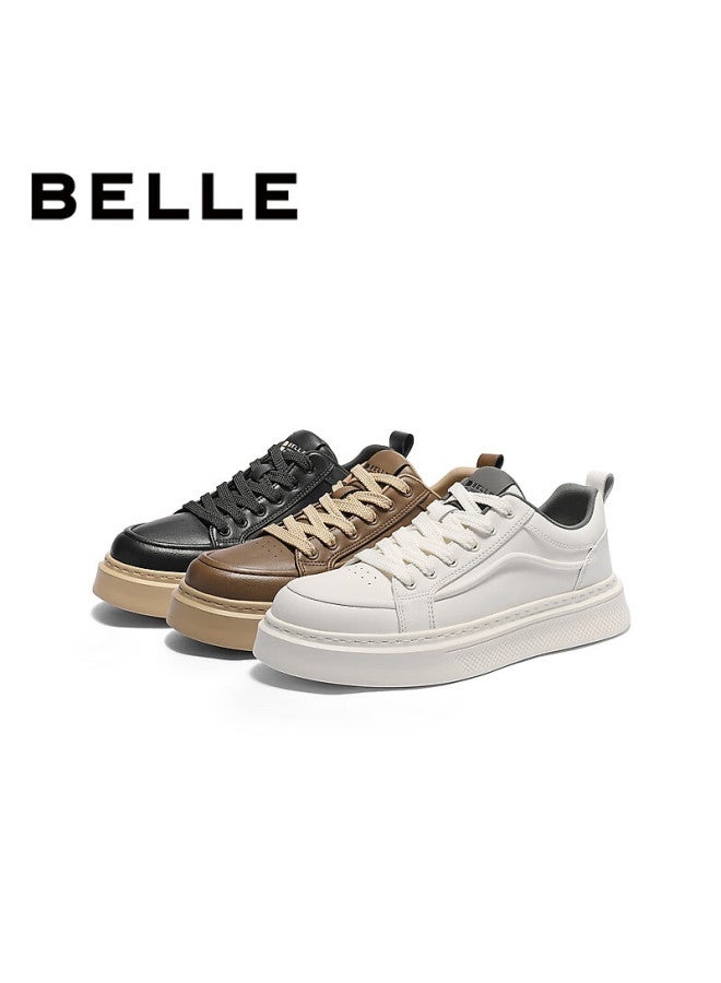 Belle Men's Thick-soled Retro White Sneakers Autumn New Sports Casual Shoes A2259cm5 White Inner Lining Size 42 - Image 5