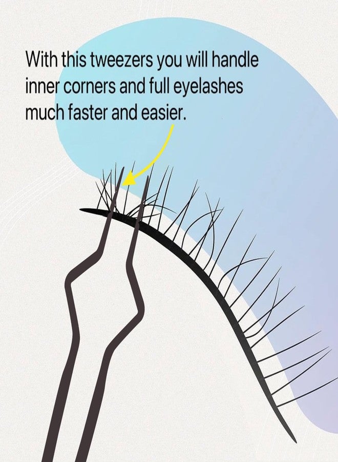 Ms.Queen Isolation Tweezers for Eyelash Extensions,Unique Design with Precision Tips Isolation Eye Lash Tweezers,Easy to Use Application Tools for Lash Artist,Gold - Image 5