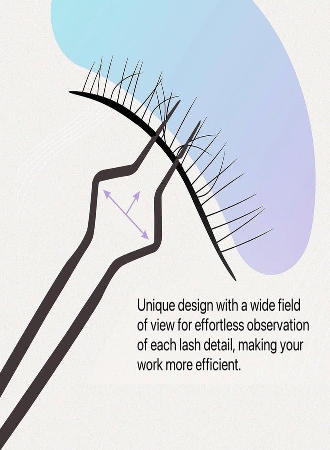 Ms.Queen Isolation Tweezers for Eyelash Extensions,Unique Design with Precision Tips Isolation Eye Lash Tweezers,Easy to Use Application Tools for Lash Artist,Gold - Image 4