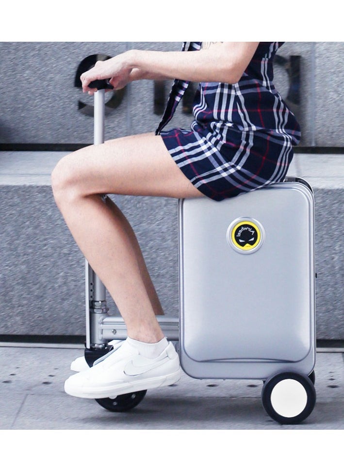 عجلة هوائية - سكوتر كهربائي Airwheel SE3S الذكي للسفر بمحرك 250 واط، سرعة تصل إلى 13 كم/ساعة، يتم التحكم فيه عبر تطبيق الهاتف المحمول، بطارية ليثيوم أيون 73.26 وات في الساعة (قابلة للإزالة)، اشحن أجهزتك عبر منافذ USB الخارجية، وزن الحمولة يصل إلى 110 كجم، مسموح بأخذها على متن الطائرة، وزن الحقيبة يصل إلى 10 كجم، قفل أمان TSA، إضاءة محيطة LED، مساحة تخزين تصل إلى 20 لتر - Image 1