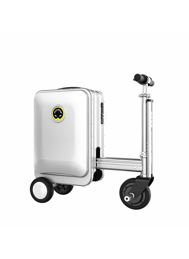 عجلة هوائية - سكوتر كهربائي Airwheel SE3S الذكي للسفر بمحرك 250 واط، سرعة تصل إلى 13 كم/ساعة، يتم التحكم فيه عبر تطبيق الهاتف المحمول، بطارية ليثيوم أيون 73.26 وات في الساعة (قابلة للإزالة)، اشحن أجهزتك عبر منافذ USB الخارجية، وزن الحمولة يصل إلى 110 كجم، مسموح بأخذها على متن الطائرة، وزن الحقيبة يصل إلى 10 كجم، قفل أمان TSA، إضاءة محيطة LED، مساحة تخزين تصل إلى 20 لتر - Image 1