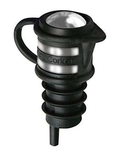 Haley's Corker Platinum Wine Stopper, Black - Image 1