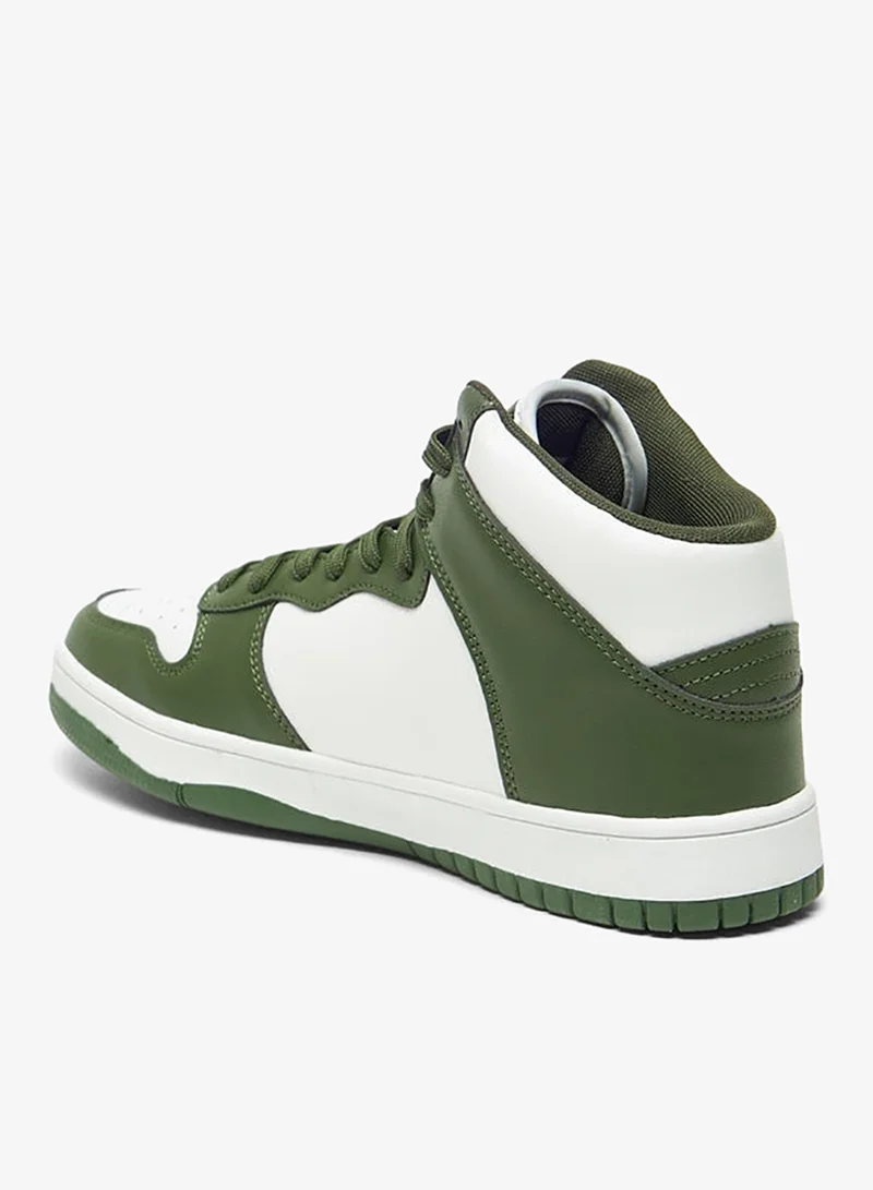 Oaklan by Shoexpress GREEN Men by Shoexpress Perforated Lace-Up Sports Shoes for Men | Best Price UAE