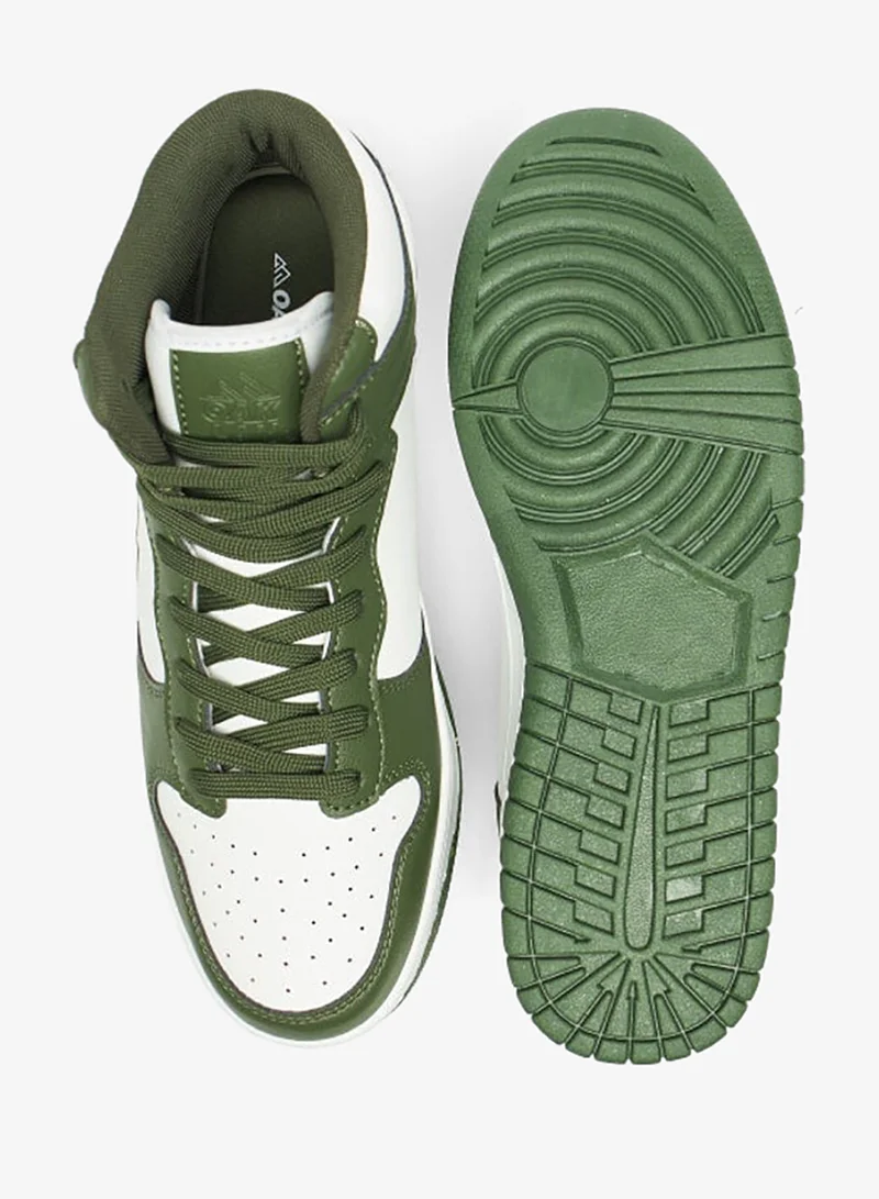 Oaklan by Shoexpress GREEN Men by Shoexpress Perforated Lace-Up Sports Shoes for Men | Best Price UAE