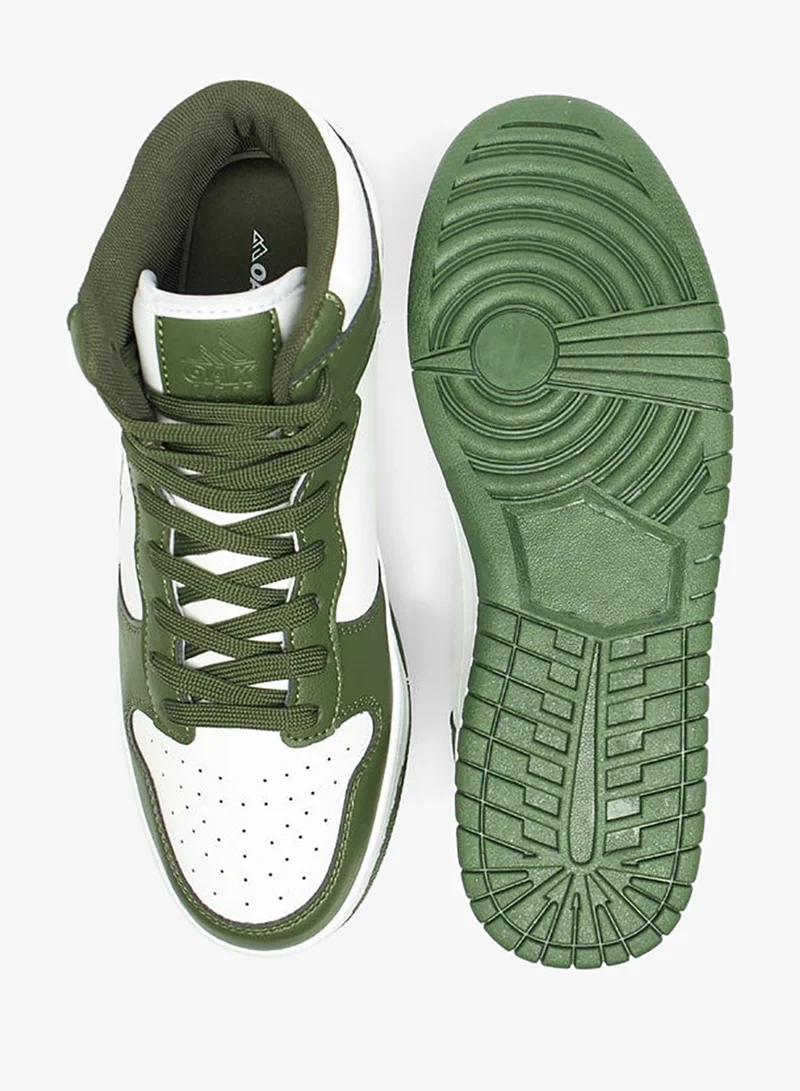 Oaklan by Shoexpress GREEN Men by Shoexpress Perforated Lace-Up Sports Shoes for Men | Best Price UAE