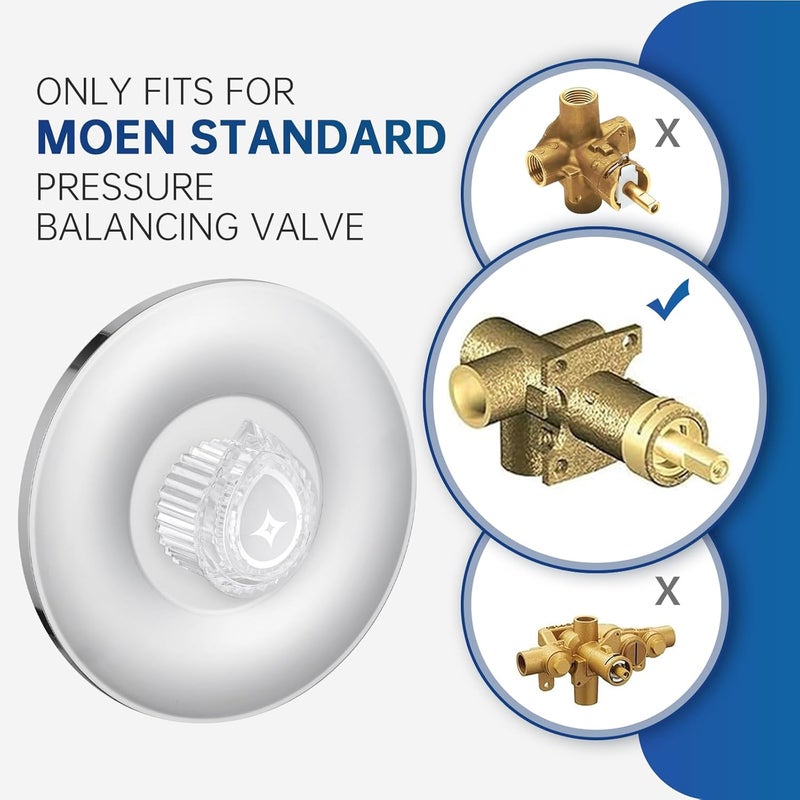 gcbcrit Replacement for Moen T470 Chateau Shower Trim, Shower Valve Trim for Single-Handle Shower Valves, Compatible with Chateau Series (Chrome) - Image 2