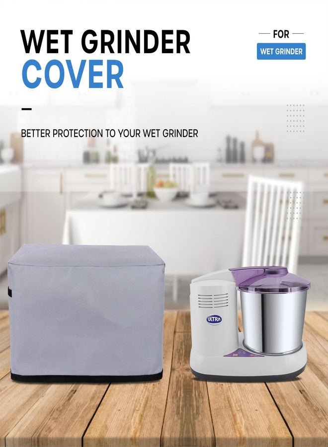 Crasome Dust Proof Water Resistant Kitchen Wet Grinder Cover for 2 Litre Table Top Ultra Perfect S | Ultra Perfect Plus | 1.25 Litre Ultra Mini - Grey - Image 4