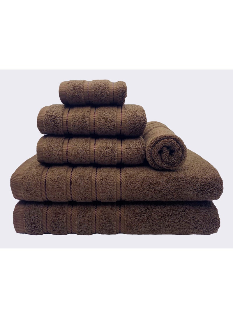Luxury Bath Towel Set100% Cotton High Water Absorption Thickened Soft and Durable Hotel Bathroom Towels Sports Beach Spa Daily Household Size 2 (70 * 140cm) 2 (35 * 75cm) 2 (34 * 34cm) (Deep coffee)  - Image 1