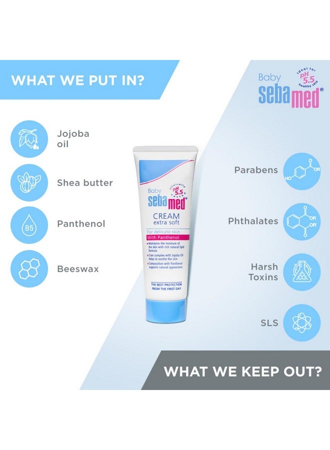 Sebamed Baby Cream Extra Soft 50M|Ph 5.5| Panthenol And Jojoba Oil|Clinically Tested| Ecarf Approved - Image 3