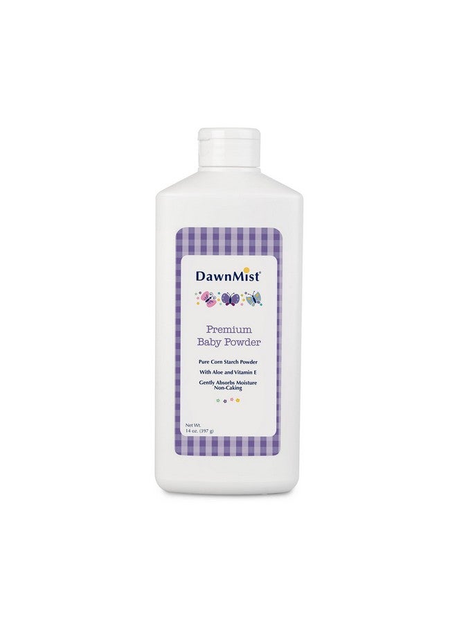 DawnMist Dukal DawnMist Premium Baby Powder - 14 oz | Talc-Free, Hypoallergenic, with Aloe & Vitamin E | Soothes and Protects Delicate Skin - Image 1