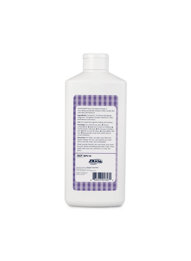 DawnMist Dukal DawnMist Premium Baby Powder - 14 oz | Talc-Free, Hypoallergenic, with Aloe & Vitamin E | Soothes and Protects Delicate Skin - Image 2